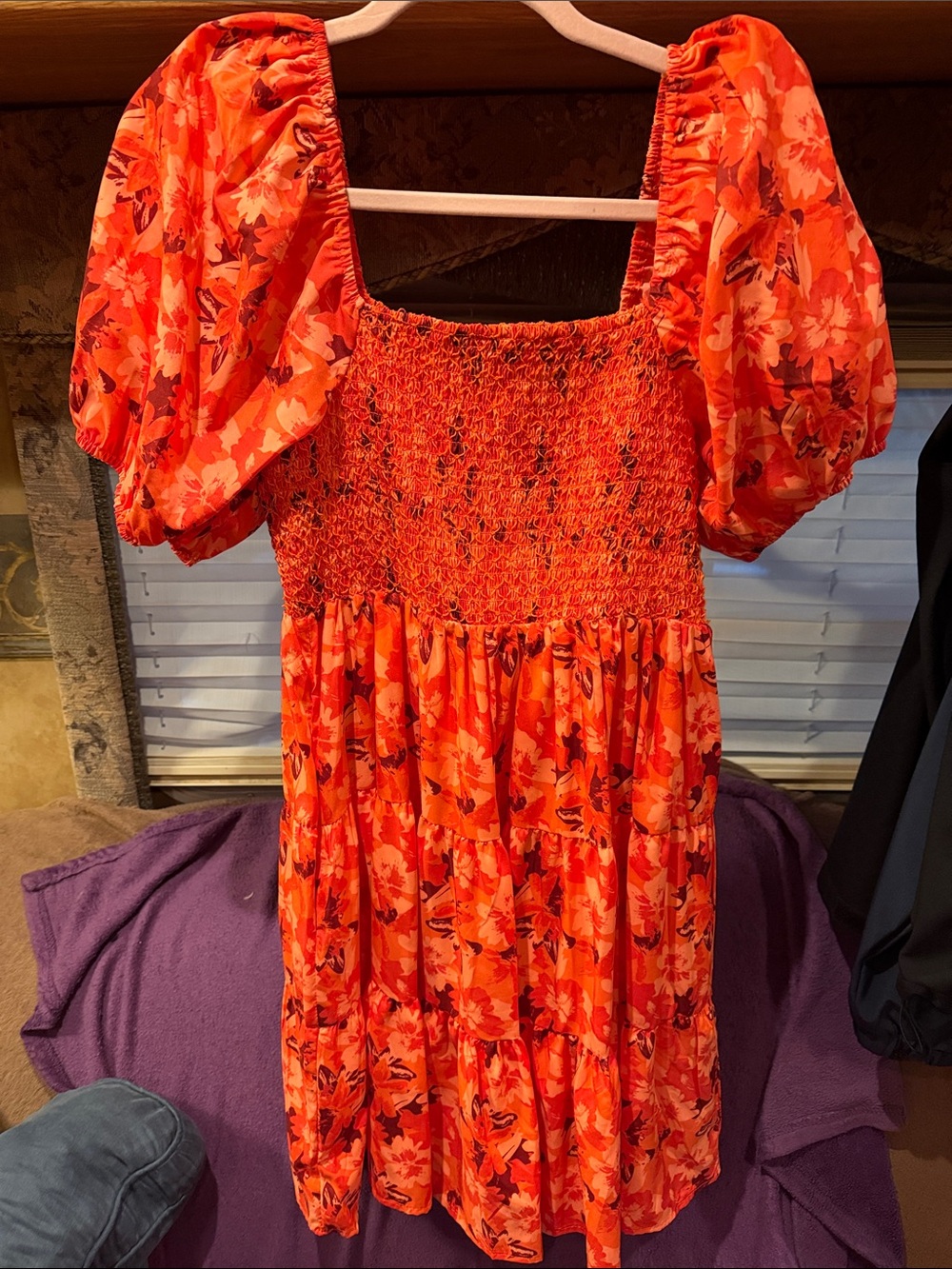 Easel Orange Floral Dress | Size Small - NWT